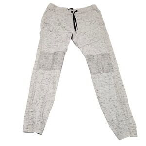 Brooklyn Cloth Jogger Pants Medium Light Gray Speckle Ribbed Moto‎ Streetwear